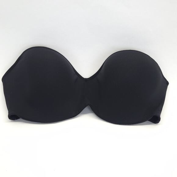 Soma Strapless Bra 36D Pure Black Underwire Full Coverage Multi Way Light Pad - Picture 1 of 5